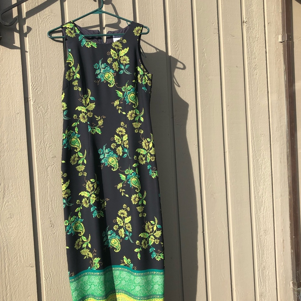 Vintage full length paisley designed dress.